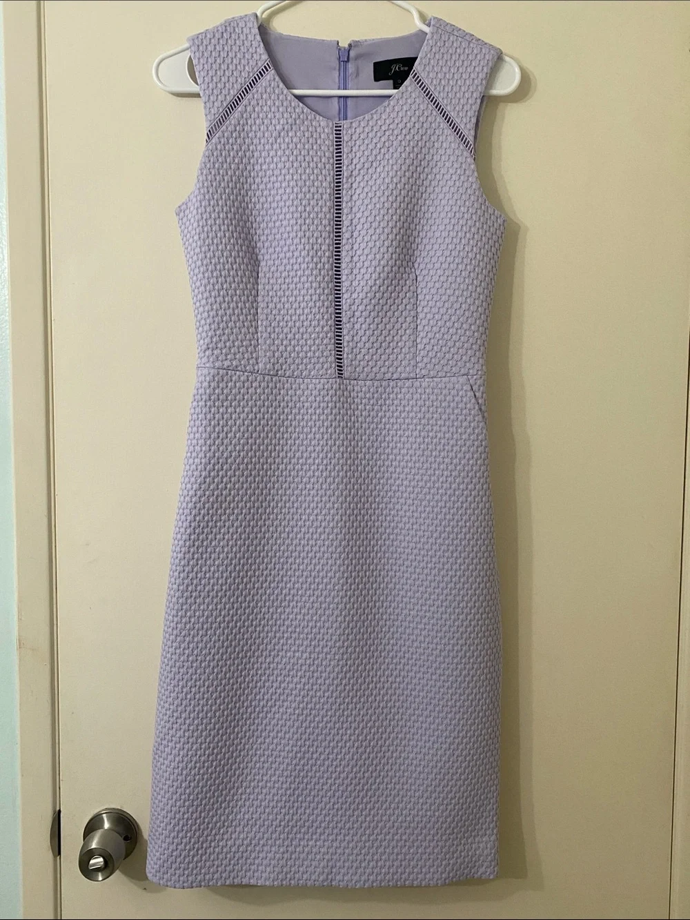 J. Crew Lilac Textured Sleeveless Sheath Dress